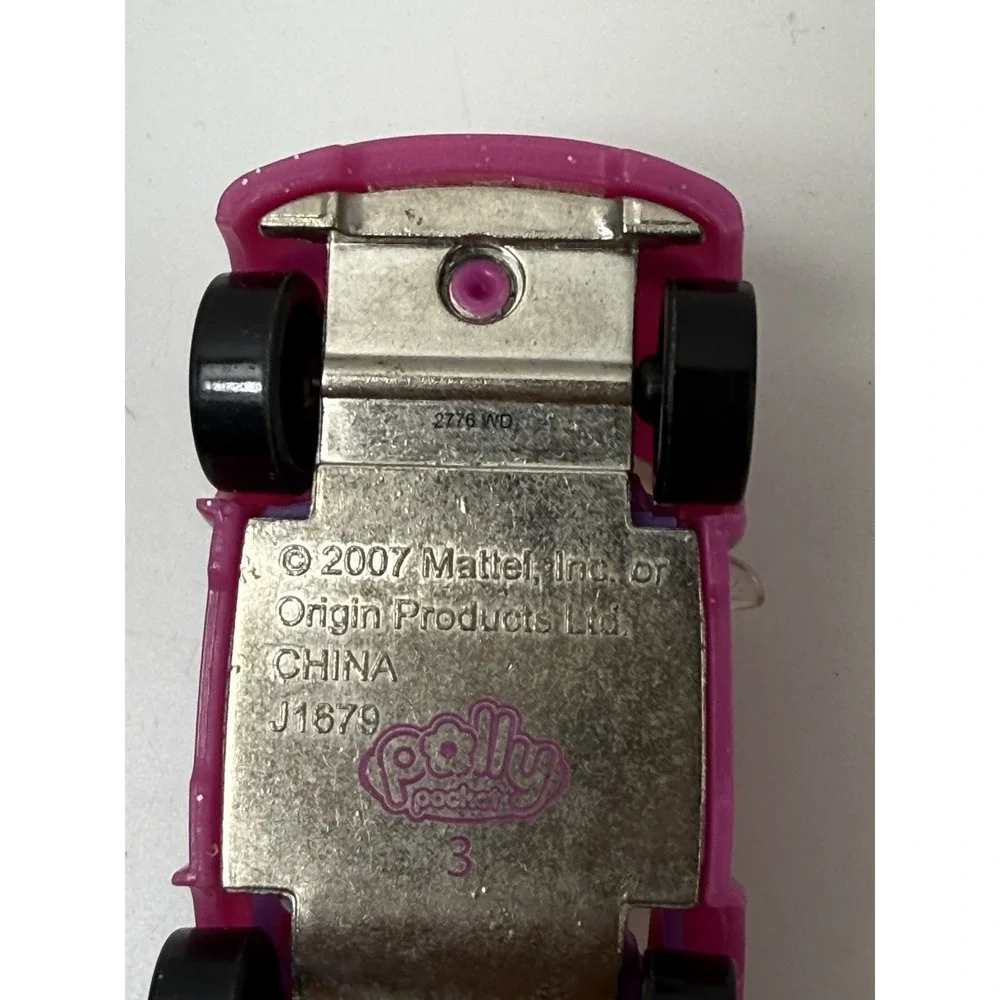 Mattel 2007 Polly Pocket Wheels Car #3 Convertible W/ Driver Figure